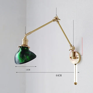 Cortez - Extending Long Arm Copper Wall Lamp