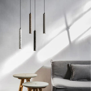 Dundee - Minimalist Industrial Style LED Waterstone Long Droplight Pendant Light