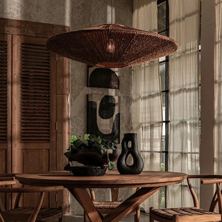 Maddox - Japanese Antique Rattan Art Chandelier