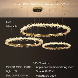 Gita - Modern Round Crystal Ceiling Chandelier