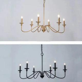 Annya - Vintage Candle Style Industrial Chandelier