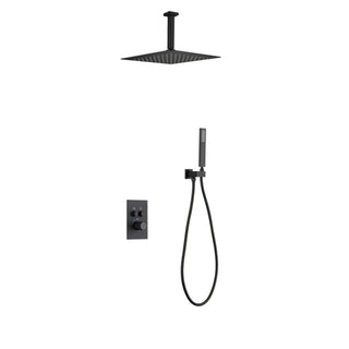 Kastor - Square Rain Shower Head Set with Handheld Shower
