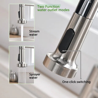 Barb - Pull Down Swivel Spout Kitchen Tap Hot/Cold Water