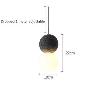 Kuala - LED Double Ball Black Hanging Ceiling Pendant Light