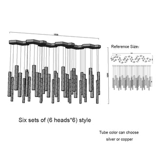 Kiyoshi - Modern LED Tube Hanging Ceiling Light