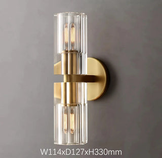Neriah - Modern Linear Glass Cylindrical Up Down Wall Light