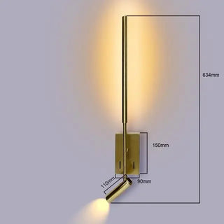 Saundra - Modern LED Wall Lamp Indoor Bedside Rotation Sconce Reading Light