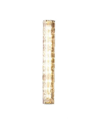 Quentin - Modern Crystal Patterned Glass Gold LED Wall Light