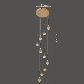Abril - Crystal Ball Cluster Hanging Chandelier
