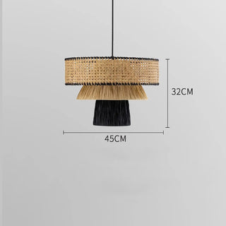Marquez - Natural Rattan Round Wicker Pendant Ceiling Light