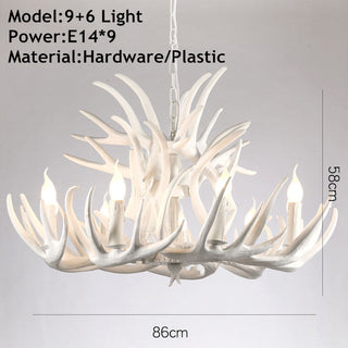 Skye Ridge - Vintage Style Antler Pendant Light – Ideal for Farmhouse or Country Homes