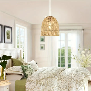 Mesa - Bamboo Weaving Perforated Dome Hanging Pendant Ceiling Light