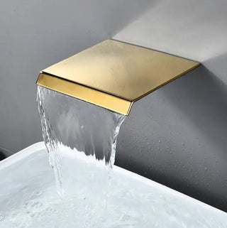 Karisa - Modern Waterfall Wall Mounted Single Lever Basin Tap Set