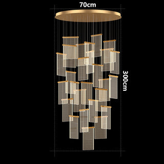 Jude - Modern Teardrop Gold Ceiling Chandelier