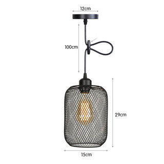 Cathrine Series - Rural Retro Tavern Iron Art Single Head Mesh Cover Pendant Lights