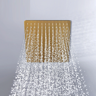 Calantha - Ceiling Mounted Brass Shower Set with Waterfall Head