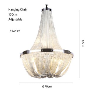 Ayzal - Modern Tassel Chain Hanging Chandelier