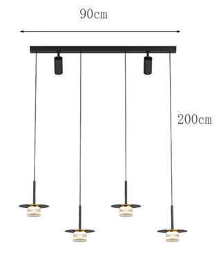 Welkom -  Modern Industrial Multi Head Black Hanging Pendant Ceiling Light