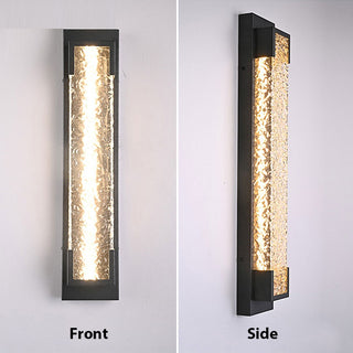 Cole - Modern Stainless Steel LED Patterned Glass Wall Light