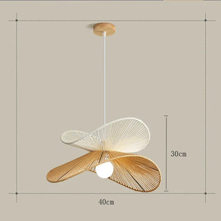 Lourosa - Rattan Hand-Woven Wabi-Sabi Style Pendant Light