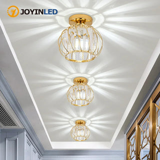 Joe - Round Gold Glass Twisted Shade Pendant Ceiling Light