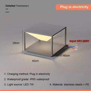 Meg - Solar Waterproof Square Light Dripping LED Outdoor Post Lights