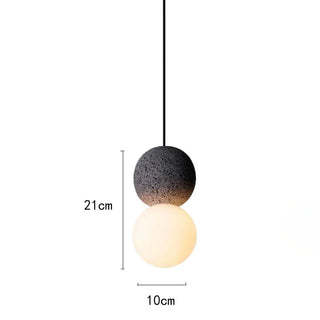 Kuala - LED Double Ball Black Hanging Ceiling Pendant Light
