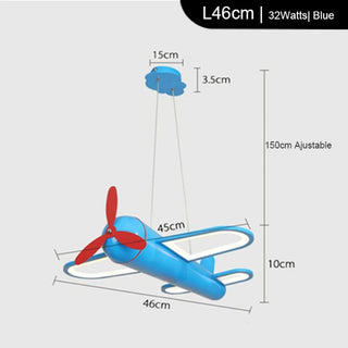 Daphnis - Children's Room Hanging Airplane LED Ceiling Light