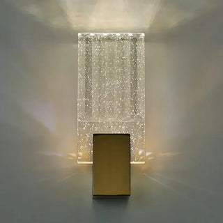 Inaya - Speckled Bubble Crystal Glass Up Modern Wall Light