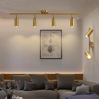 Ramesa - Modern Gold Semi-Flush Adjustable Head LED Ceiling Light