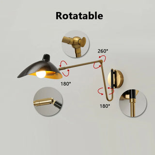 Cordell - Duckbill Reading Light Metal Single Sconce Lighting with Adjustable Joint