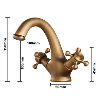 Haydee - Vintage Dual Handle Hot/Cold Mixer Basin Tap