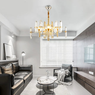 Amelky - Hanging Round Crystal Glass Statement Chandelier