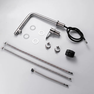 Nicodemus - Stainless Steel Pull Out Hot & Cold Mixer Kitchen Tap