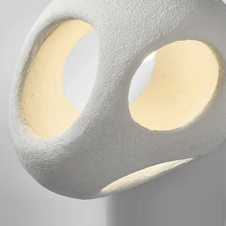 Andy - Polystyrene Round Wabi-Sabi Pendant Ceiling Light