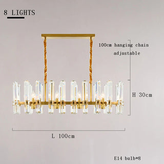Amelky - Hanging Round Crystal Glass Statement Chandelier