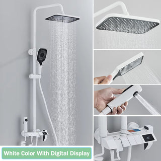Erika - Modern Wall Mounted Stainless Steel Shower Set Multi Function Dual Head