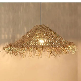 Georgette - Woven Rattan Round Ceiling Light