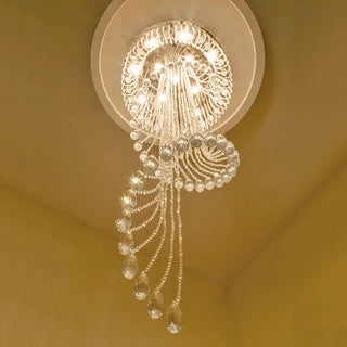Spiron - Round Tiered Crystal Staircase Ceiling Chandelier