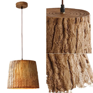 Milot - Vintage Resin Tree Stump Pendant Ceiling Light