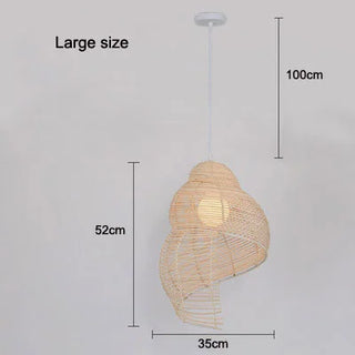 Abbey - Handmade Bamboo Conch LED Pendant Light
