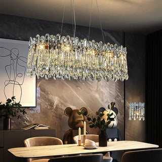 Rafale - Stainless Steel Modern Crystal Pendant Chandelier