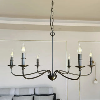 Annya - Vintage Candle Style Industrial Chandelier