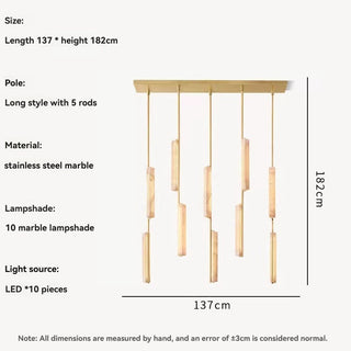 Fiorella - Modern Minimalist Marble Hanging Chandelier