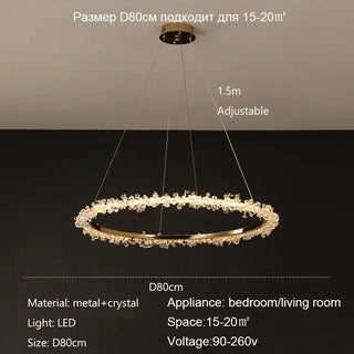 Gita - Modern Round Crystal Ceiling Chandelier