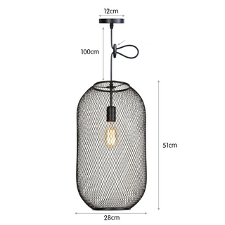 Cathrine Series - Rural Retro Tavern Iron Art Single Head Mesh Cover Pendant Lights