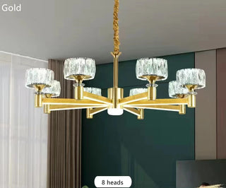 Nagina - Modern Gold Crystal Round Ceiling Chandelier