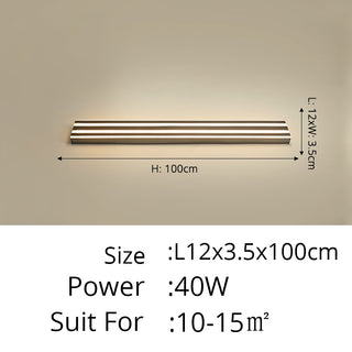 Yestine - Stripe Gold Modern LED Outdoor Wall light Bar
