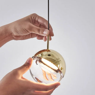 Motala - Half Transparent Hanging Crystal Ball Pendant Ceiling Light