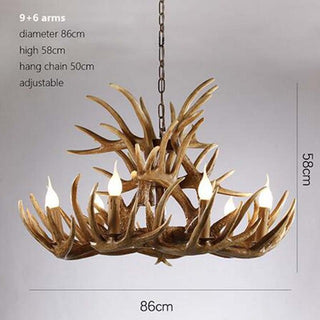 Skye Ridge - Vintage Style Antler Pendant Light – Ideal for Farmhouse or Country Homes